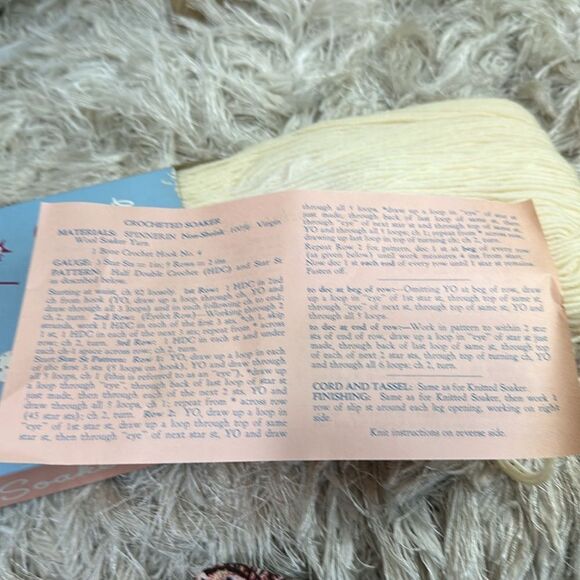 Vintage Spinnerin Soaker Knit Or Crochet Kit To Create A Wool Diaper Cover - Picture 13 of 17